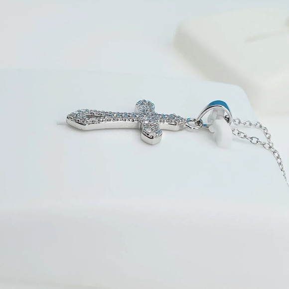 925 Sterling Silver Cubic Zirconia Necklace, U19254716 - Picture 8 of 9